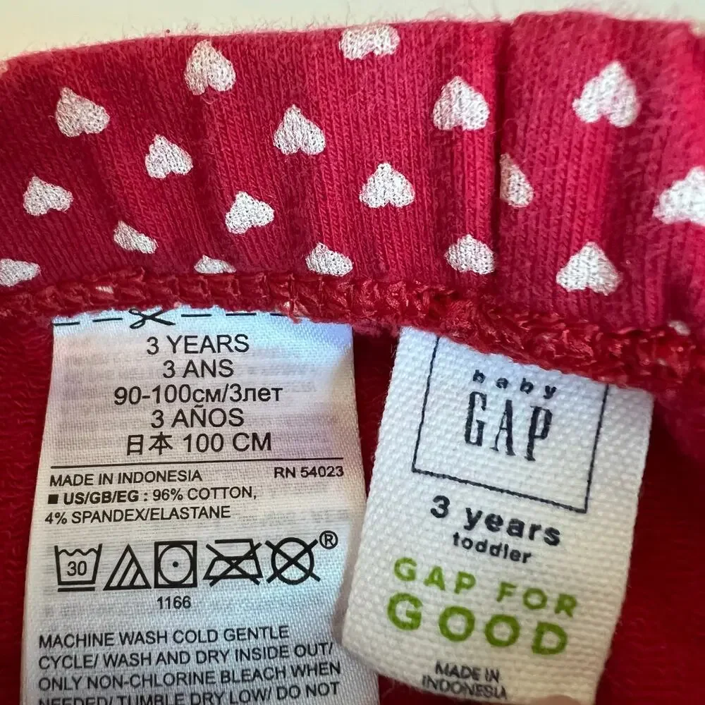 Baby Gap Red Heart Leggings